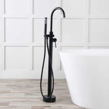 Contemporary Freestanding Tub Faucet - Matte Black