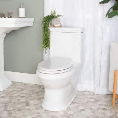 Portland Collection Modern Elongated One-Piece Toilet with Seat