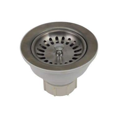VIVA Kitchen Sink Basket Strainer Waste & Plug WITHOUT Overflow Fitting 90mm 