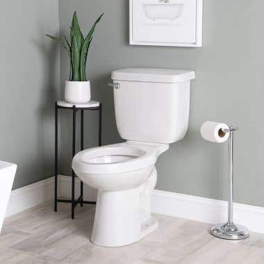 Royal Modern Elongated Two Piece Toilet with Seat - White