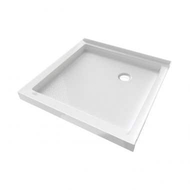White Background - White - 36 x 36 Acrylic Corner Drain Double Threshold Shower Base