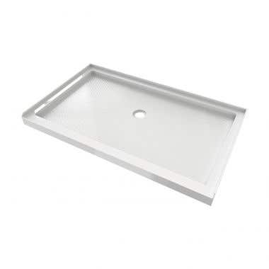 White Background - White - 36 x 60 Acrylic Center Drain Single Threshold Alcove Shower Base