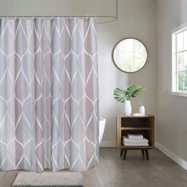 Geometric Fabric Shower Curtain