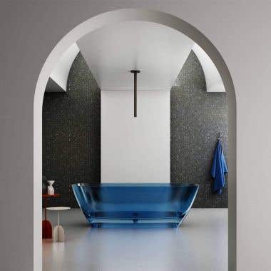 Kinman Transparent Freestanding Solid Surface Tub