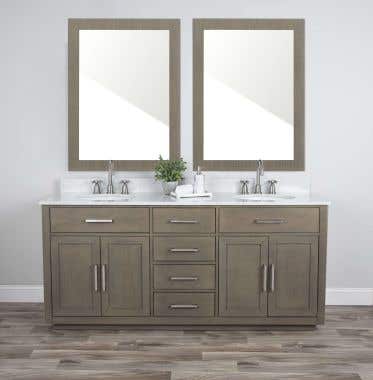 Everett 24 Inch Vanity Mirror Set - Gray