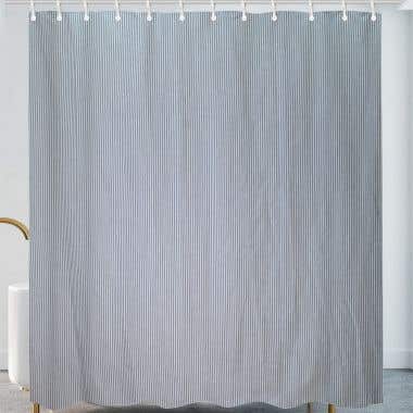 180 Inch - Striped Cotton Shower Curtain