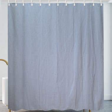Striped Cotton Shower Curtain