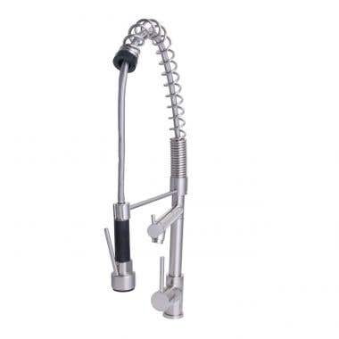 Kally Collection Kitchen Faucet with Pull Down Spring Spout and Pot Filler