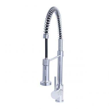 Chrome - Kally Collection Kitchen Faucet with Pull Down Spring Spout