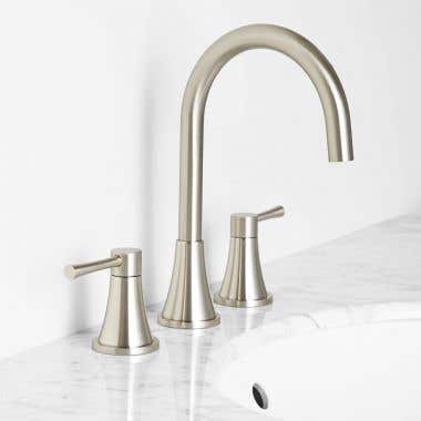 Widespread Bathroom Sink Faucet - Metal Lever Handles