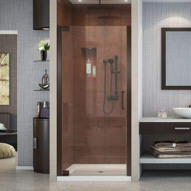 Lifestyle - Elegance 34-36 Inch W x 72 Inch H Frameless Pivot Shower Door - Clear Glass