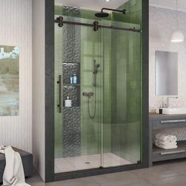 Lifestyle - Enigma-XO 44-48 Inch Fully Frameless Sliding Shower Door - Clear Glass