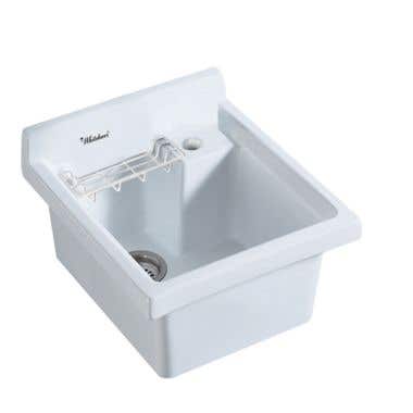 Whitehaus Collection Vitreous China Single Bowl Utility Sink