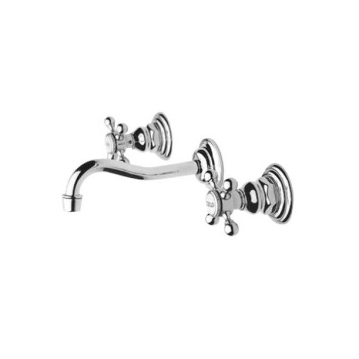 Chesterfield Wall Mount Lavatory Faucet Cross Handles 3 9301 01 S Vintage Tub - Wall Mount Lav Faucet