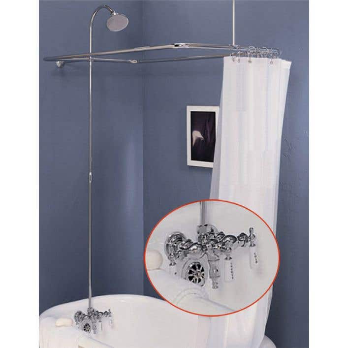 Tub Filler And Clawfoot Shower, Shower Enclosure For Clawfoot Bathtub