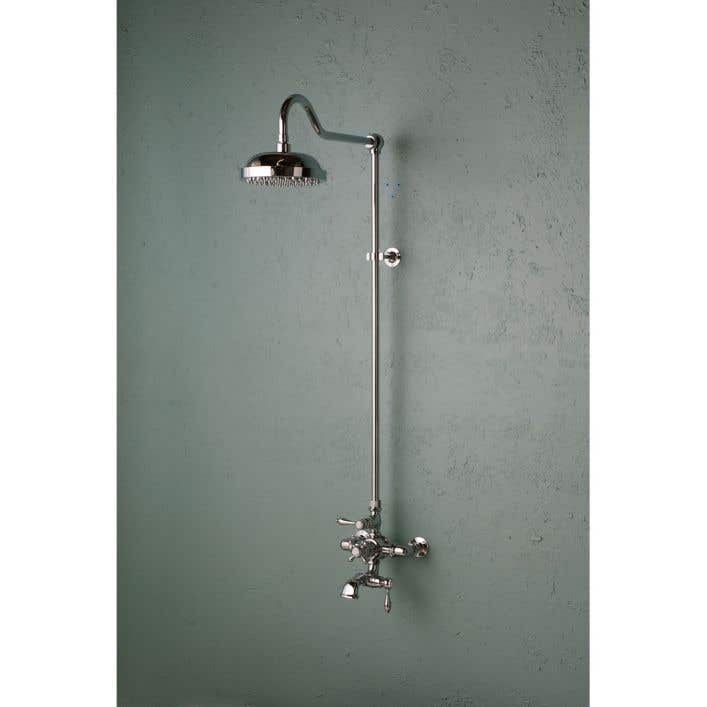 Exposed Wall Mount Thermostatic Tub And, Bathtub Shower Faucet