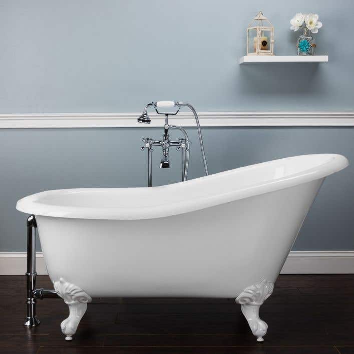Aurora Acrylic Slipper Claw Tub No, 57 Inch Whirlpool Bathtub Dimensions