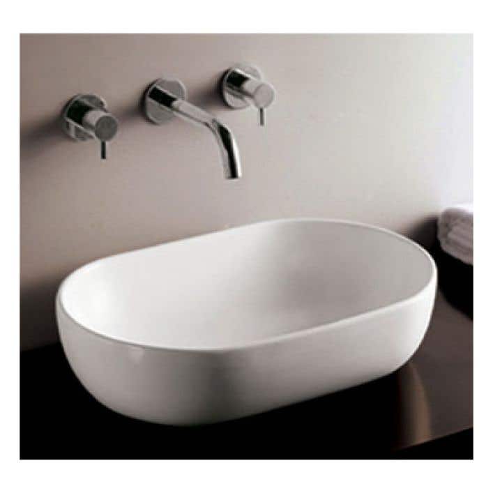 isabella collection oval vessel sink no overflow white