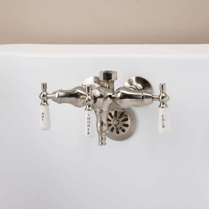 Downspout Tub Wall Mount Clawfoot, Victorian Bathtub Faucets