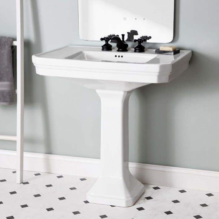32 Inch Pedestal Sink Bathroom - Bathroom Pedestal Sink Measurements