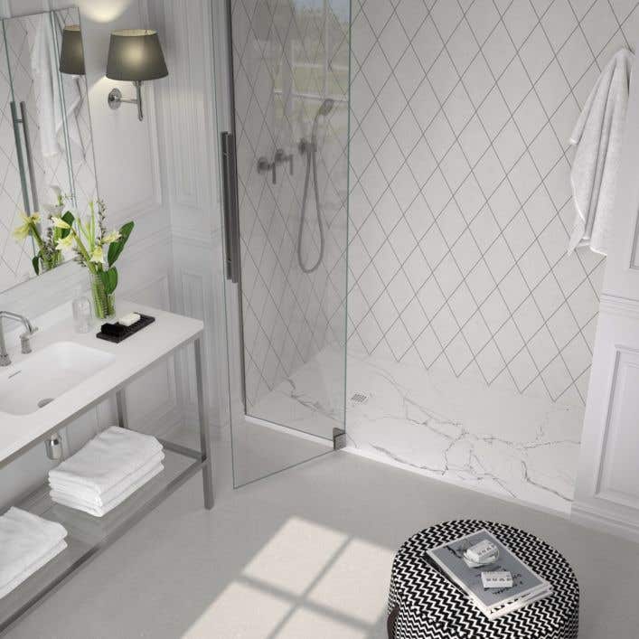 Stone Shower Base White Marble, Stone Bathroom Vanity Tray