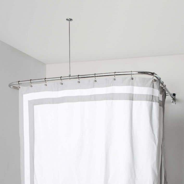 Clawfoot Tub D Rod Shower Enclosure, How To Install Shower Curtain For Clawfoot Tub