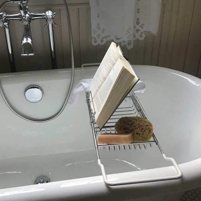 Adjustable Tub Caddy with Reading Rack by Randolph Morris RMNSS204-CP