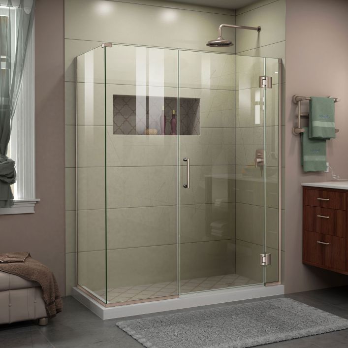DreamLine Unidoor-X 46 1/2 inch W x 30 3/8 inch D x 72 inch H Frameless ...