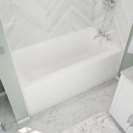 Cooper 60 x 30 Inch Acrylic Alcove Bathtub - White