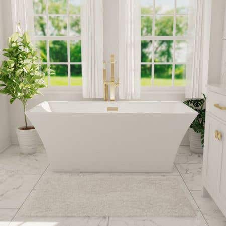 Dax Acrylic Double Ended Freestanding Tub Package - No Faucet Drillings