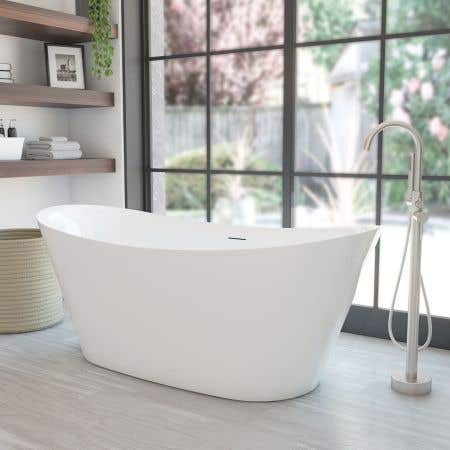 Hollis 67 Inch Freestanding Double Slipper Tub Package