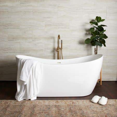 Philo Acrylic Double Ended Freestanding Tub - No Faucet Drillings