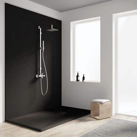 Lifestyle View - Resin Shower Base - Slate