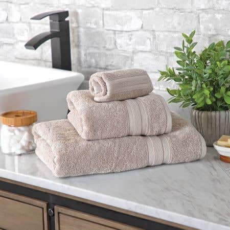 Beige - Cotton Towel Set