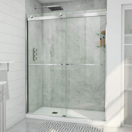 Lifestyle - Sapphire 56-60 Inch Semi-Frameless Bypass Shower Door - Clear Glass