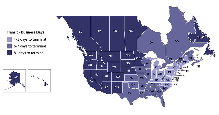 FREIGHT DELIVERY MAP